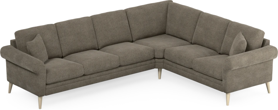 Eden - Hörnsoffa, 3+2-sits - Brun