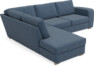 Friday - 2,5-sits soffa med divan vänster - Blå