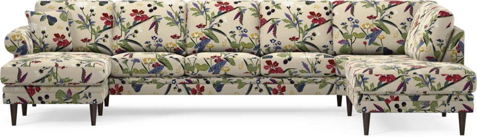 Eden - 3-sits soffa med schäslong vänster och divan höger - Flerfärgad