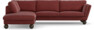Madison - 3-sits soffa med divan vänster - Rosa