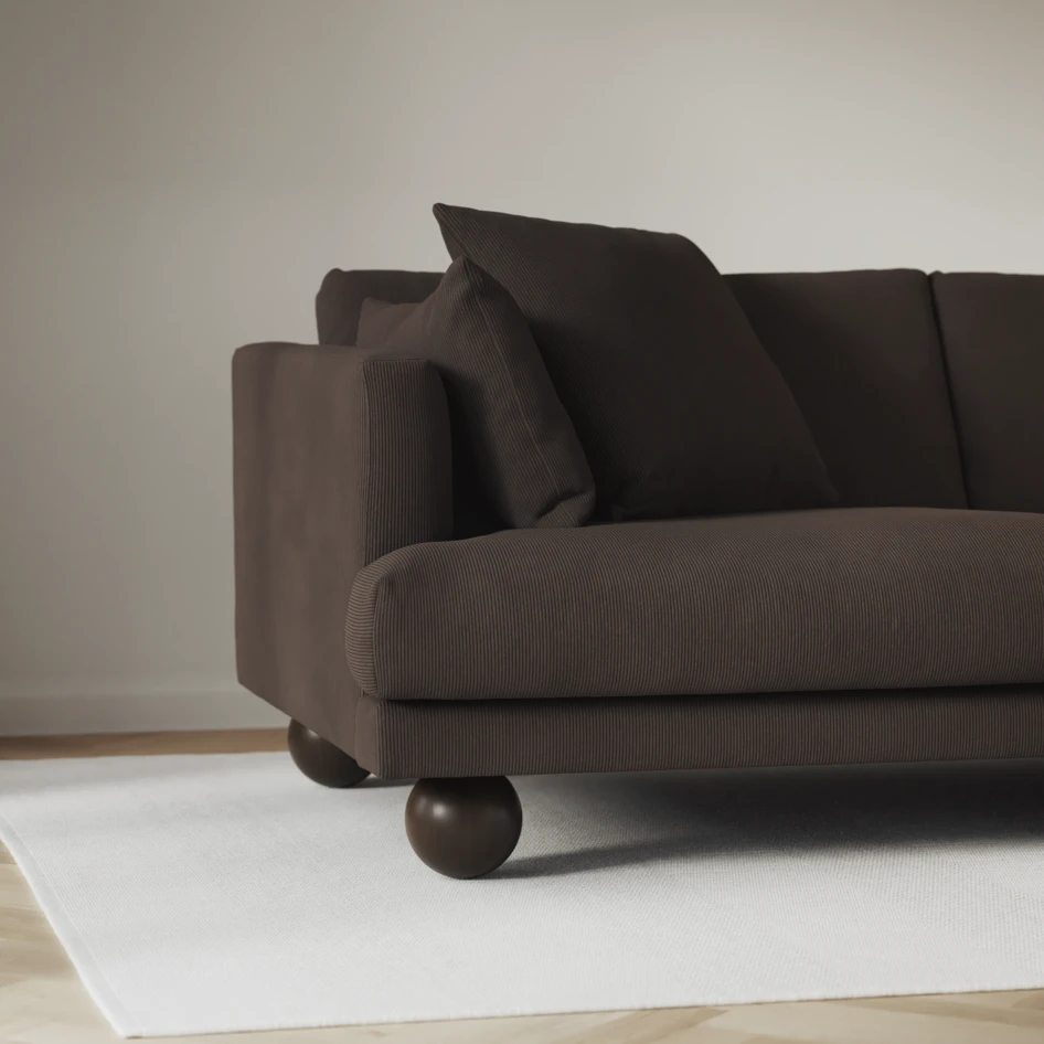 Harper - 3-sits soffa - Brun
