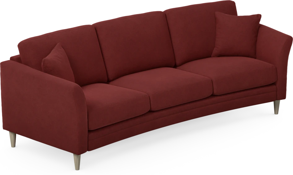 Eden - 3-sits soffa svängd - Röd