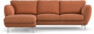Madison Lux - 2-sits soffa med schäslong vänster - Orange