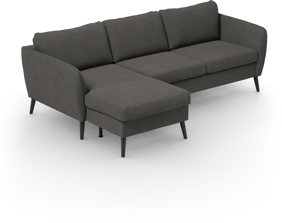 County - 3-sits soffa med flyttbar schäslong - Brun