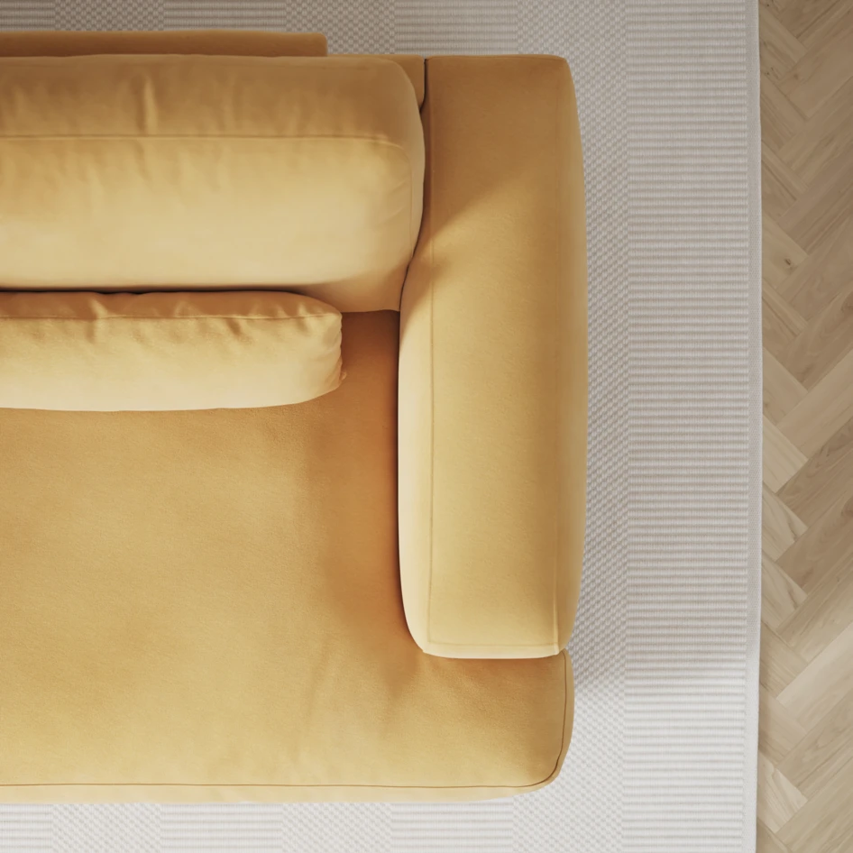 Noma - 3-sits soffa - Gul