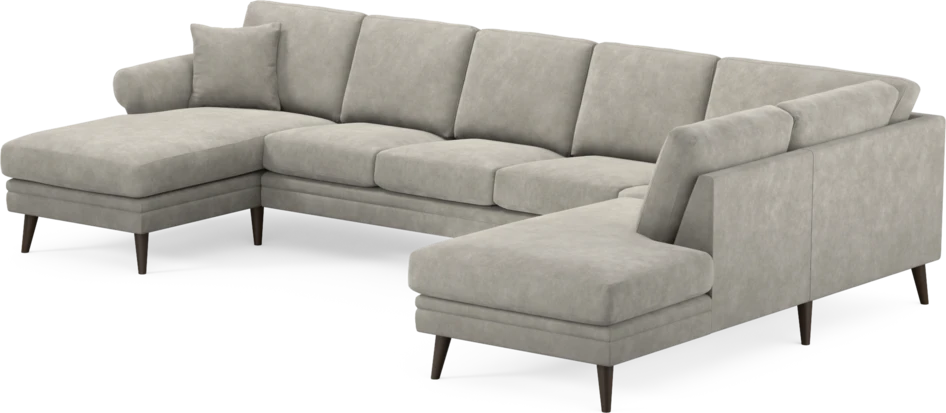 Eden - 3-sits soffa med schäslong vänster och divan höger - Grå