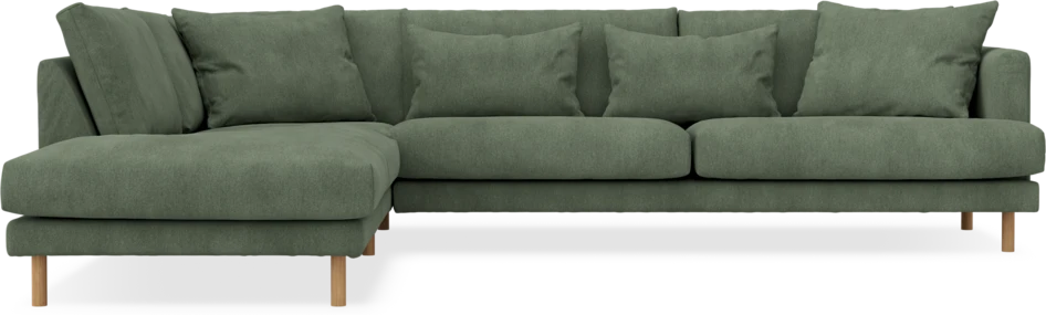 Harper - 3-sits soffa med divan vänster - Grön