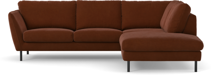 Madison Lux - 2-sits soffa med divan höger - Orange