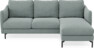 Madison Lux - 2-sits soffa med schäslong höger - Turkos