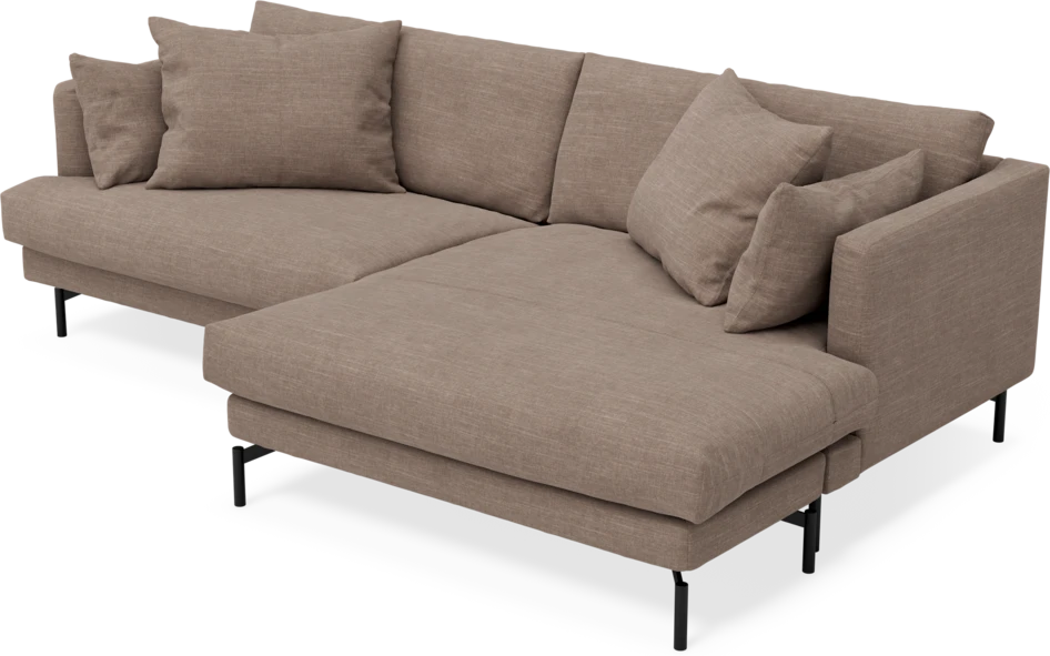 Harper - 4-sits med schäslong XL höger - Brun
