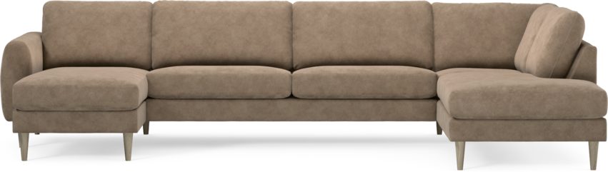 Bridge - 3-sits soffa med schäslong vänster och divan höger - Beige