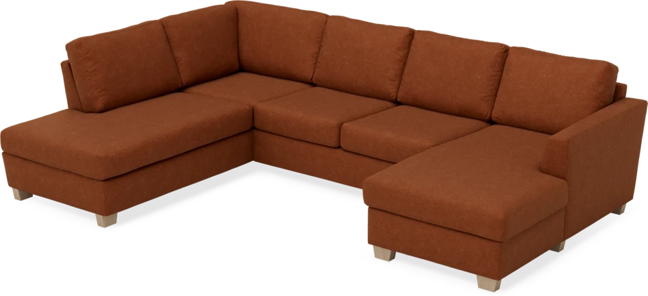 Friday - 3-sits soffa med divan vänster och schäslong höger - Orange