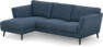 Madison Lux - 2-sits soffa med schäslong vänster - Blå