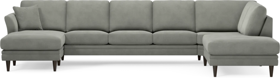 Eden - 3-sits soffa med schäslong vänster och divan höger - Grå