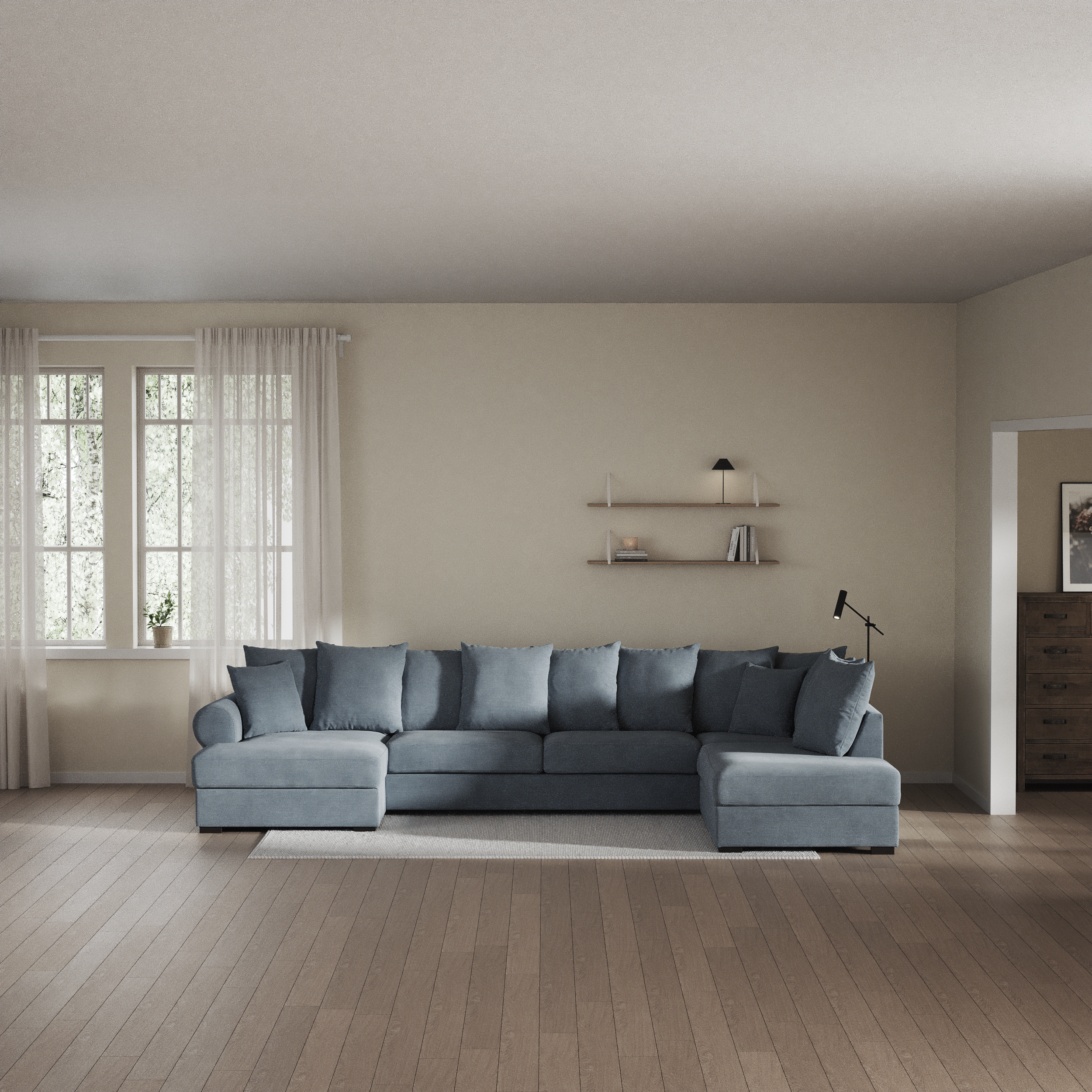 Town - 3-sits soffa med divan höger och schäslong vänster - inspiration
