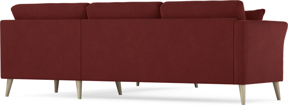 Eden - Hörnsoffa, 2,5+2,5-sits - Röd