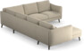 Madison Lux - Hörnsoffa med schäslong vänster - Beige