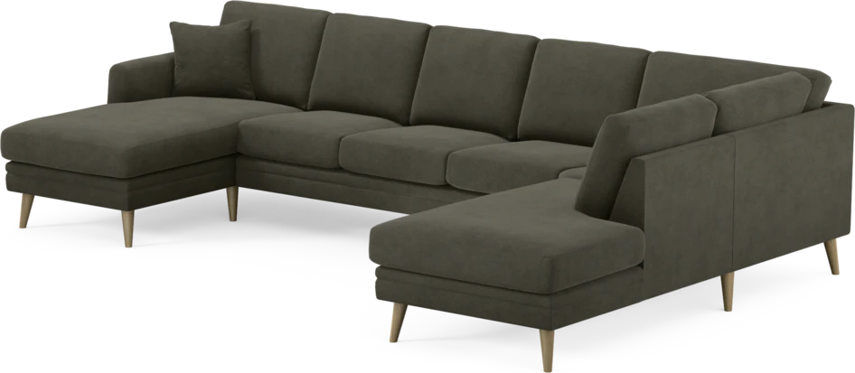 Eden - 3-sits soffa med schäslong vänster och divan höger - Grå