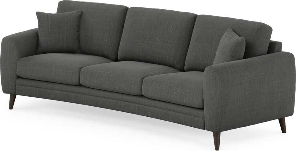 Eden - 3-sits soffa svängd - Grå