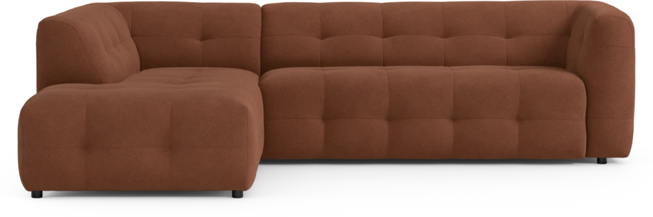 Bella - 3-sits soffa med divan vänster - Orange