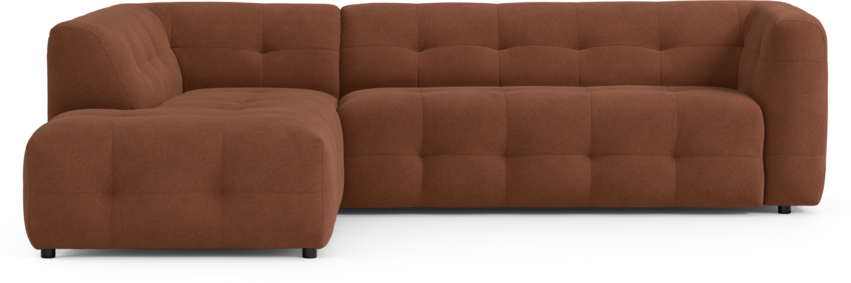 Bella - 3-sits soffa med divan vänster - Orange
