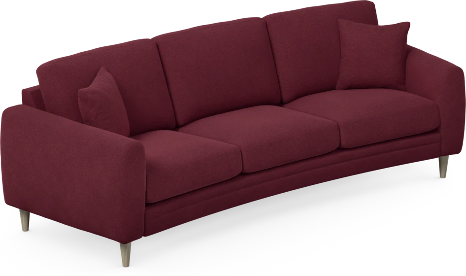 Eden - 3-sits soffa svängd - Röd