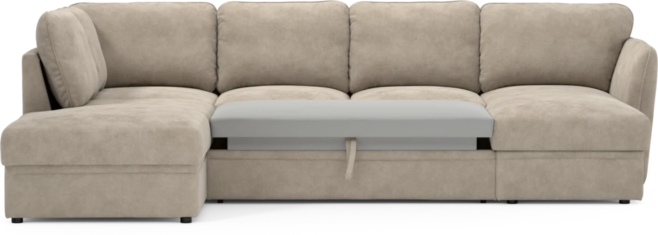 Öland - Bäddsoffa med divan vänster och schäslong höger - Beige
