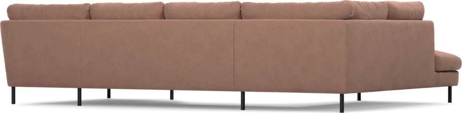 Madison Lux - 2-sits soffa med divan vänster och schäslong höger - Rosa