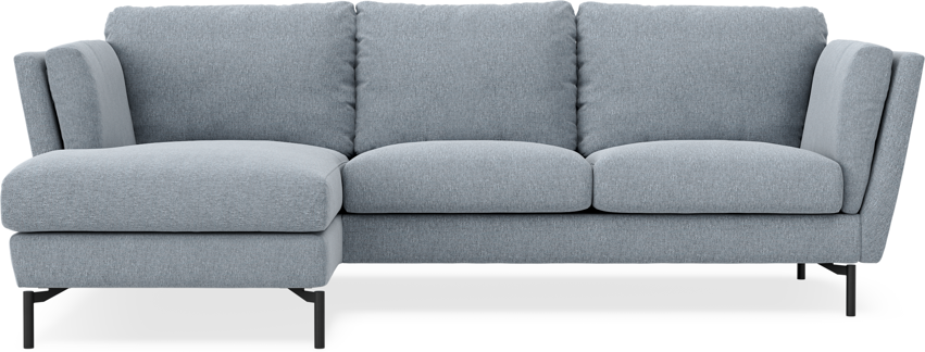 Madison Lux - 2-sits soffa med schäslong vänster - Blå