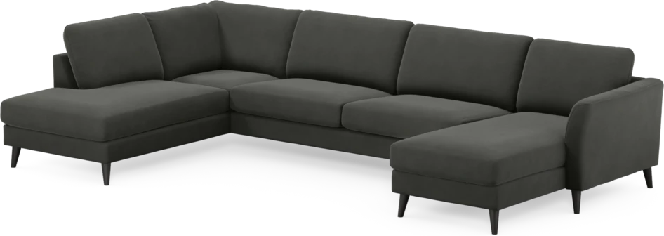Bridge - 3-sits soffa med divan vänster och schäslong höger - Grå