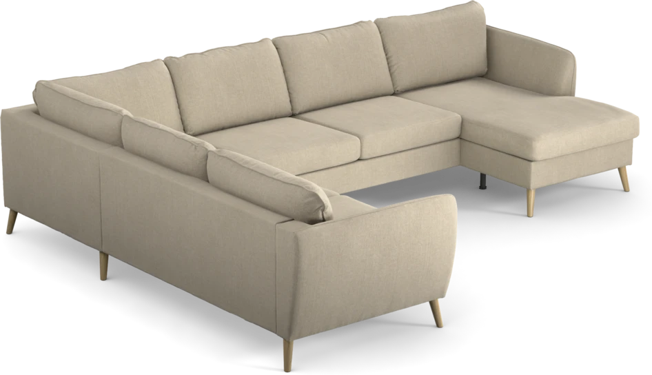 County - Hörnsoffa, 2+3-sits med schäslong höger - Beige