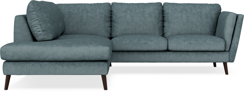Madison - 2-sits soffa med divan vänster - Turkos