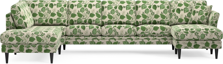 Eden - 3-sits soffa med divan vänster och schäslong höger - Flerfärgad