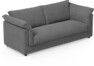 Cherrie - 2,5-sits soffa, hel dyna och kappa - Grå