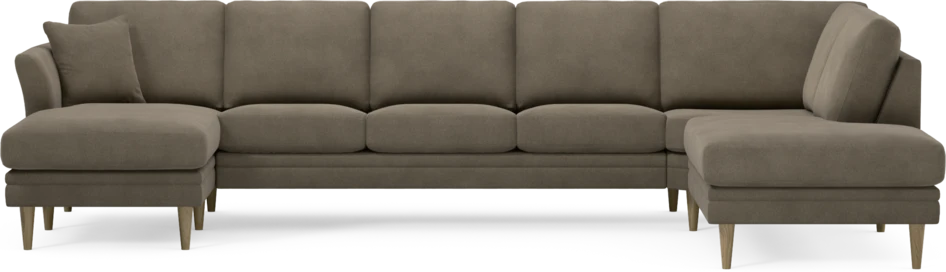 Eden - 3-sits soffa med schäslong vänster och divan höger - Beige