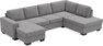 Nevada - 3-sits soffa med schäslong vänster och divan höger - Grå