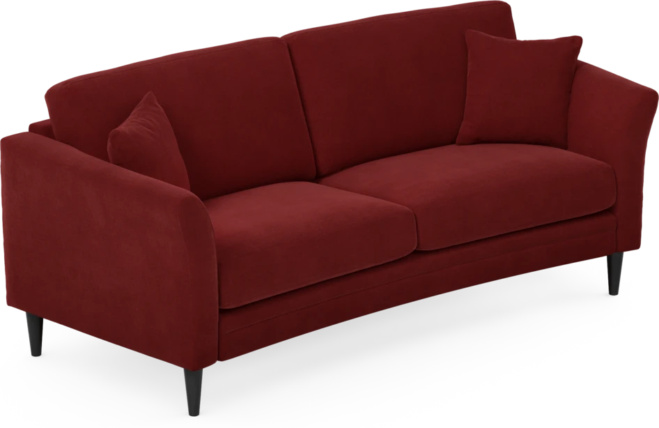 Eden - 2,5-sits soffa svängd - Röd
