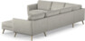 Bridge - Hörnsoffa, 2+3-sits med schäslong höger - Grå