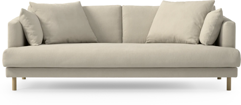 Harper - 3-sits soffa, hel dyna - Vit