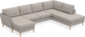 County - 3-sits soffa med schäslong vänster och divan höger - Beige