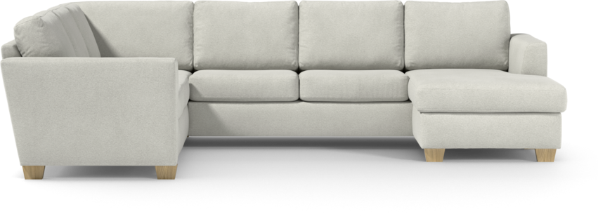 Friday - Hörnsoffa, 2+3-sits med schäslong höger - Vit