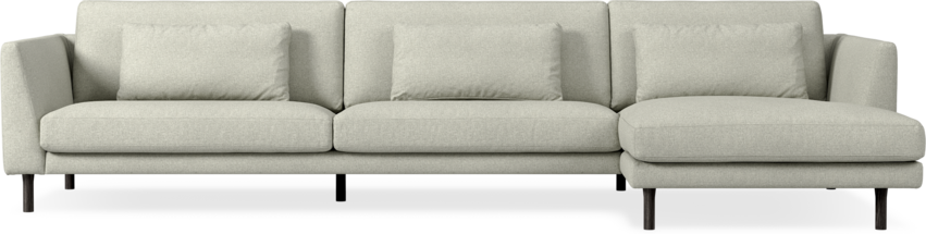 Willow - 4-sits soffa med schäslong höger, fast klädsel - Beige