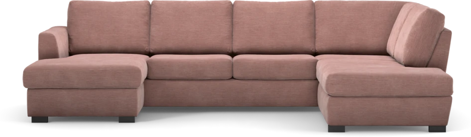 Friday - 3-sits soffa med schäslong vänster och divan höger - Rosa