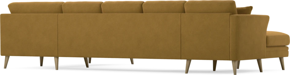 Eden - 3-sits soffa med schäslong vänster och divan höger - Gul