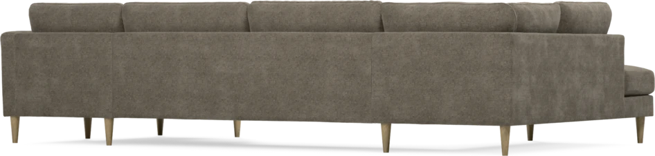 Bridge - 3-sits soffa med divan vänster och schäslong höger - Brun