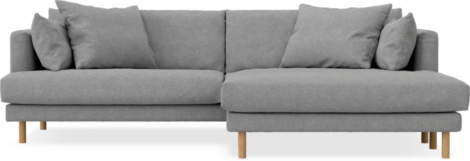 Harper - 4-sits med schäslong XL höger - Grå