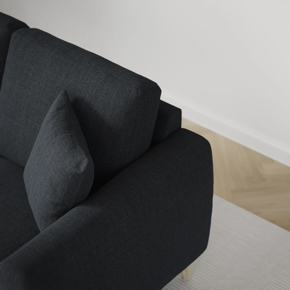 Eden - 2,5-sits soffa svängd - Blå