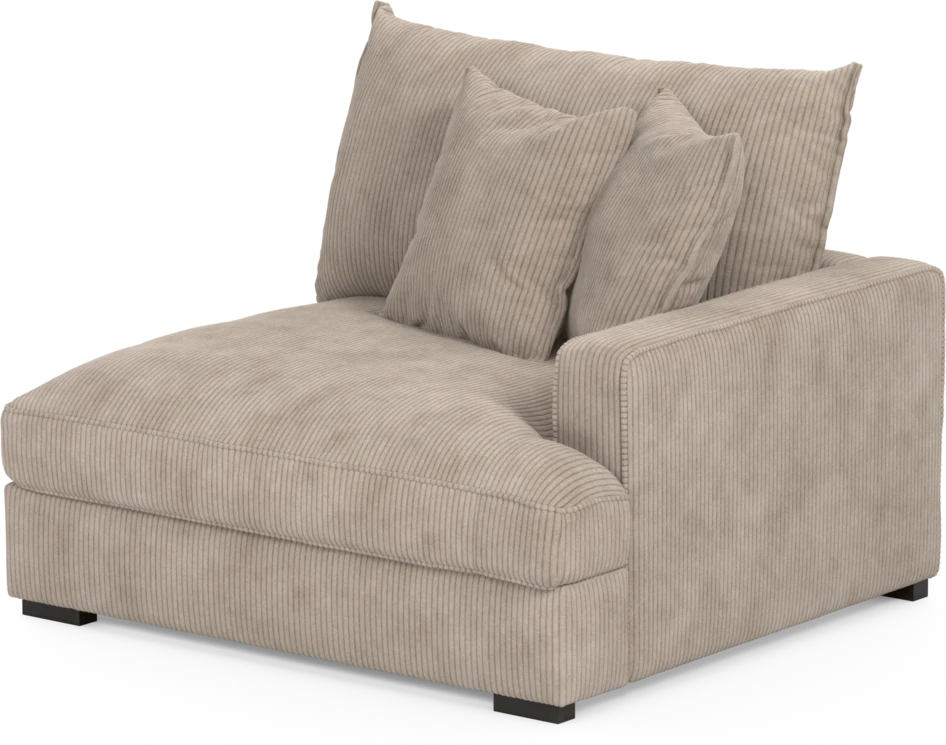 Rossi - 1,5-sits med armstöd höger - Beige