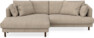 Harper - 4-sits med schäslong XL vänster - Brun