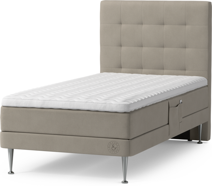 Särö Comfort - Ställbar säng, enkelsäng med bäddmadrass, sängben och Bris sänggavel